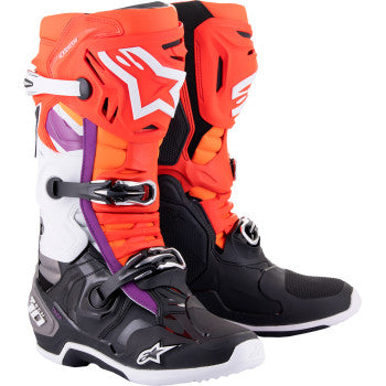 Alpinestars Tech 10 Boots - Blk/Red/Orange/White