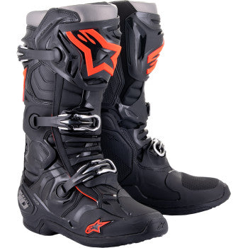 Alpinestars Tech 10 Offroad Boots - Black/Red Fluorescent